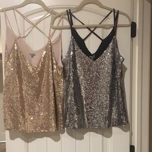 NEW! Charlotte Russe sequin tops bundle! Size L